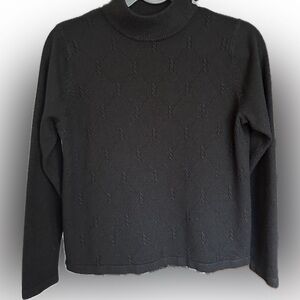 Cozy petite sweater mock-turtleneck pullover with textured detail